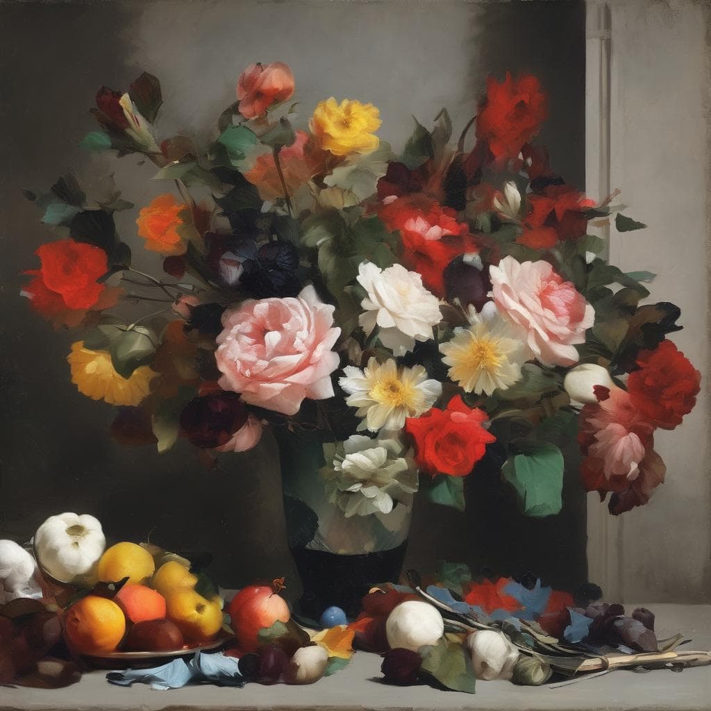 Λουλούδια σε βάζο, καλλιτεχνικά ρεύματα, ιστορική εξέλιξη, παραδοσιακή ζωγραφική, φυσικά στοιχεία τέχνης.