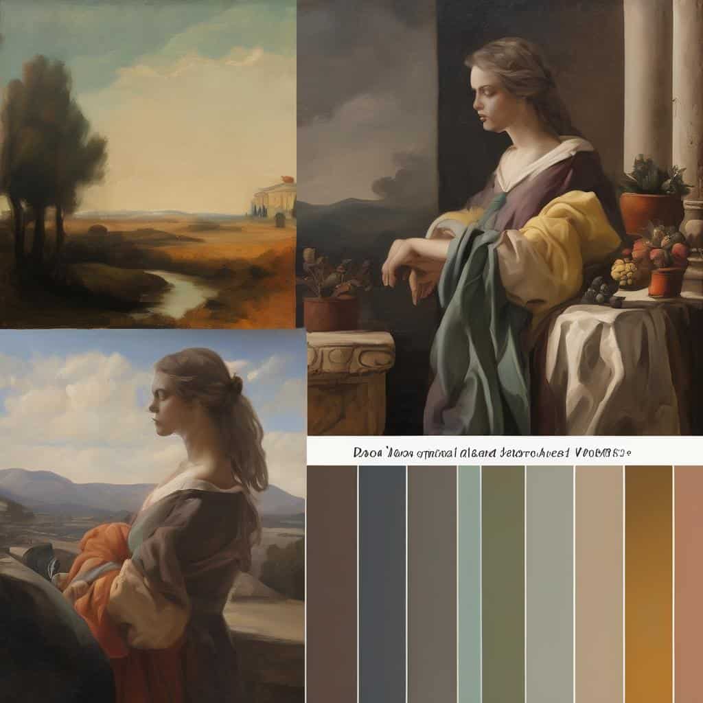 Χαρακτηριστικά καλλιτεχνικά ρεύματα και ιστορική εξέλιξη σε πίνακες ζωγραφικής.